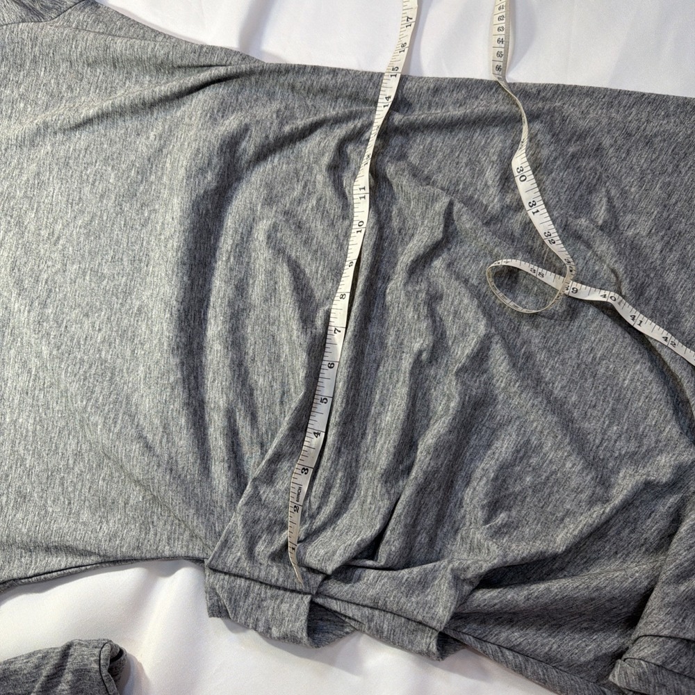 Athleta Industry Turtleneck Dress Grey Long Sleeve Ruched Side MeshMidi Med 223 - Picture 10 of 11